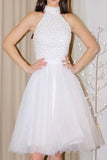 New Homecoming Dresses Scoop Short/Mini Tulle With Beading Rjerdress