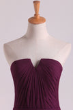 Notched Neckline Bridesmaid Dresses Floor Length With Ruffles Chiffon Rjerdress