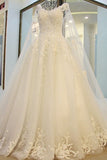 Off The Shoulder A Line Wedding Dresses With Beads Court Train Tulle Lace Up Rjerdress