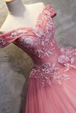Off The Shoulder Long Ball Gown Lace Princess Prom Dresses Quinceanera Dresses Rjerdress