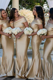 Off The Shoulder Long Elegant Wedding Apparel Dresses Bridesmaids Dresses Rjerdress