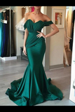 Off the Shoulder Mermaid Fashion Sexy Sweetheart Gold Floor-Length Prom Dresses RJS778 Rjerdress