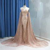 Off the Shoulder Sparkle Long Sleeves Prom Dresses Sequins Mermaid Evening Dress RJS480 Rjerdress