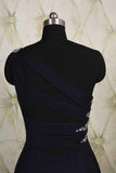 One Shoulder Ombre Black and Blue Ruffles Prom Dresses Simple Cheap Party Dresses Rrjs692 Rjerdress
