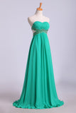Open Back Party Dress Sweetheart Ruffled Bodice With Beaded Straps Pick Up Chiffon Skirt Rjerdress