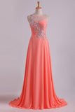 Party Dress Bateau Fitted And Ruffled Bodice With Long Chiffon Skirt Sweep Train Rjerdress