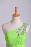 Party Dresses A Line One Shoulder Chiffon With Beading&Sequins Rjerdress