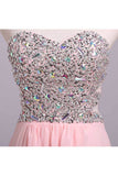 Party Dresses A-Line Sweetheart Chiffon Floor Length With Beading/Sequins Rjerdress