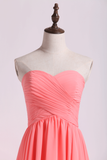 Party Dresses/High Low Skirt Sweetheart Fitted&Pleated Bodice Chiffon Rjerdress