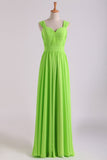 Party  Dresses Off The Shoulder A Line Chiffon Floor Length With Ruffles Rjerdress