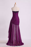 Party Dresses Ruffled Bodice Sheath/Column With Beads&Applique Floor Length Rjerdress