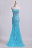 Party Dresses Strapless Mermaid With Beading&Applique