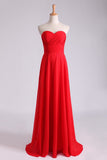 Party Dresses Sweetheart Fitted And Pleated Bodice A Line Court Train Rjerdress