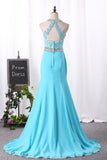 PartyDresses Mermaid Scoop Chiffon With Applique And Slit Rjerdress