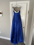 Plus Size Simple A-Line Satin V-Neck Spaghetti Straps Long Floor Length Prom Evening Dresses UK RJS285 Rjerdress