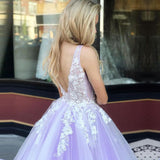 Plus Size Stunning Lace Applique Ball Gown Long Ball Gowns Prom Dresses Quinceanera Dress Rjerdress