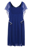Polyester Plus Size V Neck A Line Ankle Length Mother Of The Bride Dresses Rjerdress
