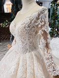 Princess Long Sleeve Beads Lace Appliques Ivory Quinceanera Dresses Rjerdress