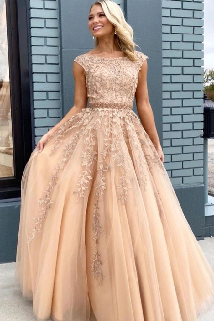 2019 New Champagne Evening Gowns Scoop Neck Colorful Flowers Sleeveless  Thigh Side Slit Floor Length Dresses For Prom Party Formal Gown From  Beautyday, $105.25 | DHgate.Com