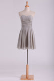 Pure Sweetheart A Line Chiffon Short/Mini Party  Dress With Ruffles Lace Up Rjerdress