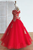 Quinceanera Dresses Off The Shoulder Lace Up Back Appliques&Beads Rjerdress