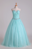 Quinceanera Dresses Pleated Bodice Sweetheart Ball Gown Floor-Length