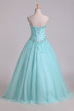 Quinceanera Dresses Pleated Bodice Sweetheart Ball Gown Floor-Length Rjerdress