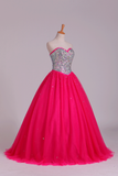 Quinceanera Dresses Sweetheart Ball Gown Floor-Length Beaded Bodice Rjerdress