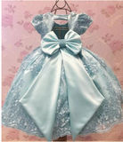 Satin  Flower Girl Dresses Ball Gown Scoop With Appliques Short Sleeves Rjerdress