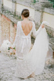 Scalloped-Edge Mermaid Lace Chapel Train Wedding Dress Rjerdress