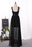 Scoop Chiffon Bridesmaid Dresses A Line With Ruffles Floor Length Rjerdress