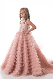 Scoop Flower Girl Dresses A Line Tulle With Handmade Flowers And Beads Rjerdress