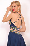 Scoop Formal Dresses A Line Chiffon With Beading&Appliques Rjerdress