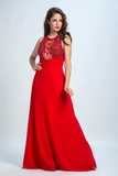 Scoop Formal Dresses A Line Chiffon With Beading Red Rjerdress