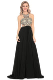Scoop Formal Dresses A Line Open Back Chiffon With Beading Rjerdress