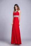 Scoop Formal Dresses A Line Sweep/Brush Red Open Back Rjerdress