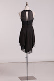 Scoop Hoco Dresses A Line Chiffon Short/Mini Rjerdress