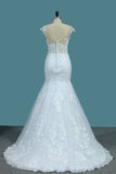 Scoop Open Back Lace Bridal Dresses With Applique Covered Button Rjerdress