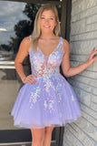 Sexy Homecoming Dresses Spaghetti Straps A Line Tulle & Sequin Open Back