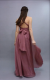 Sexy Open Back Bridesmaid Dresses Chiffon With Ruffles And Sash Rjerdress