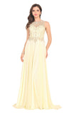 Sexy Open Back Formal Dresses Scoop Chiffon With Beading A Line Rjerdress