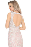 Sexy Open Back Scoop Formal Dresses Mermaid Lace With Beading Rjerdress
