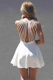 Sexy Open Back Straps Cocktail Dresses A Line Short/Mini Rjerdress