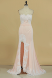 Sheath Sweetheart With Slit And Applique Party Dresses Rjerdress