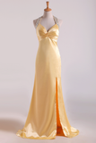 Shining Evening Dresses Halter Beading/Sequins Sheath Floor Length Rjerdress