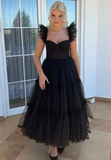 Simple A-Line Sweetheart Homecoming Dress Tulle Tea Length Rjerdress