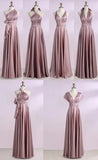 Simple New Arrival Backless Satin Long Bridesmaid Dresses Evening Party Dresses BD1008 Rjerdress