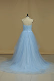 Simple Party Dresses A-Line Sweetheart Floor-Length Tulle Rjerdress