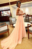Simple Round Neck Tulle Beads Bridesmaid Dresses RJS1005 Rjerdress