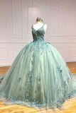 Ball Gown Straps Sweetheart Quinceanera Dresses With Applique
